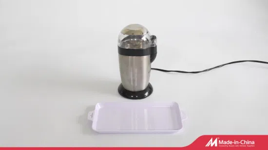 Moedor de café elétrico de plástico para panelas, moedor de nozes com lâmina sus e tampa transparente (8832d)